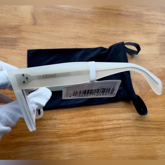 ✨New CELINE New Audrey Square Gradient Sunglasses CL4002UN Translucent Ivory - Picture 9 of 13